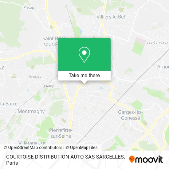 COURTOISE DISTRIBUTION AUTO SAS SARCELLES map