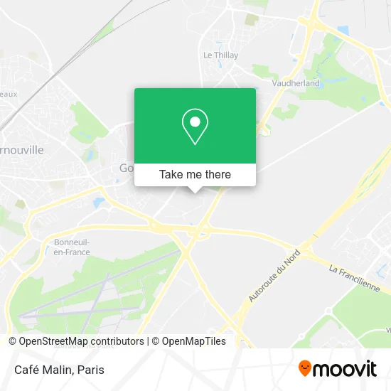 Café Malin map