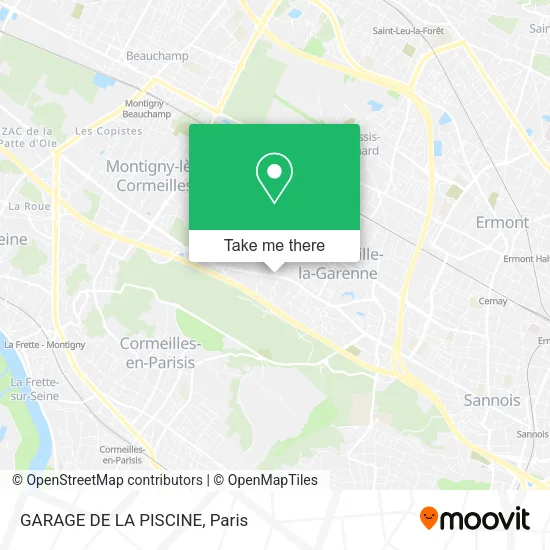 GARAGE DE LA PISCINE map
