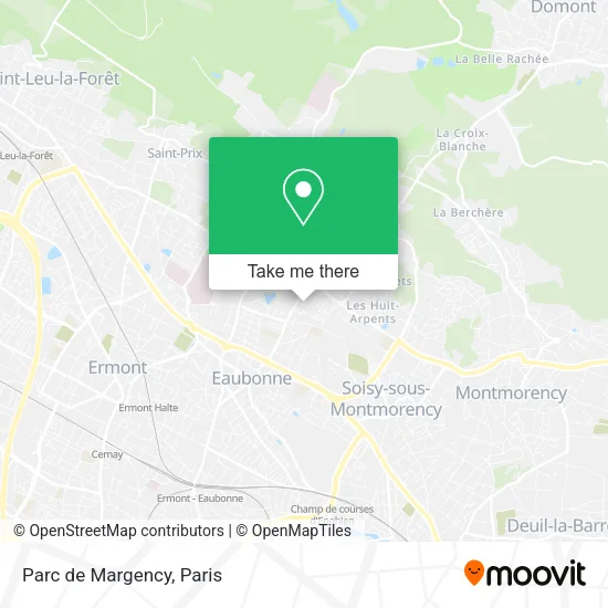 Parc de Margency map
