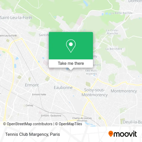 Tennis Club Margency map