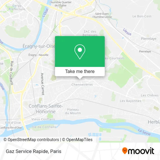 Gaz Service Rapide map