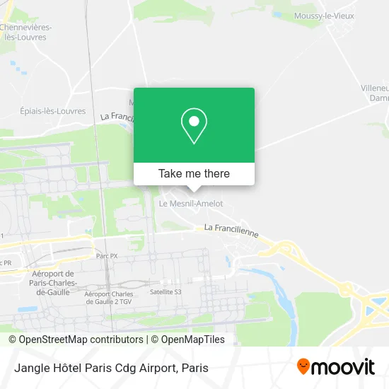 Jangle Hôtel Paris Cdg Airport map