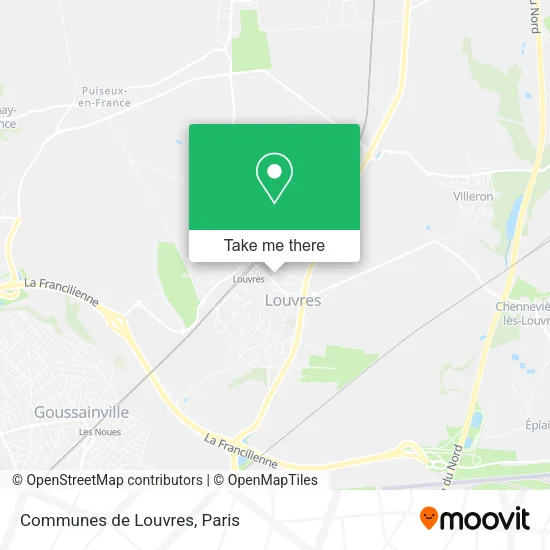 Communes de Louvres map