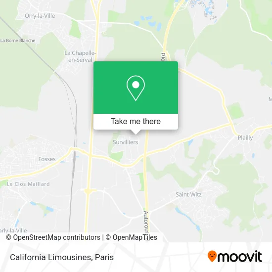 California Limousines map