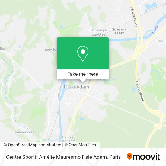 Centre Sportif Amélie Mauresmo l'Isle Adam map