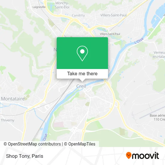 Shop Tony map