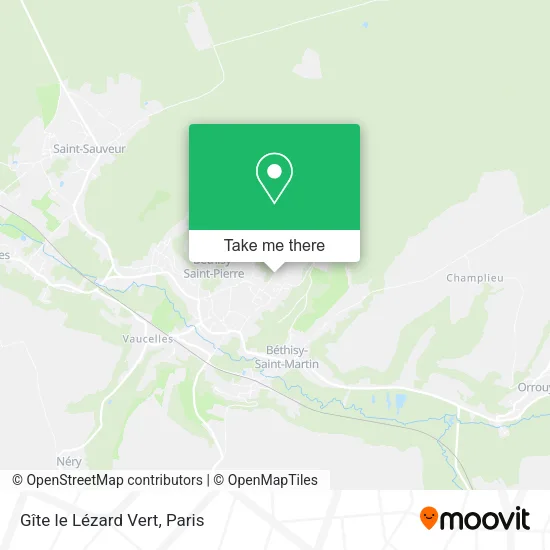 Gîte le Lézard Vert map
