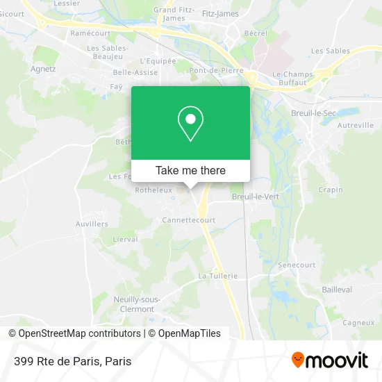 399 Rte de Paris map