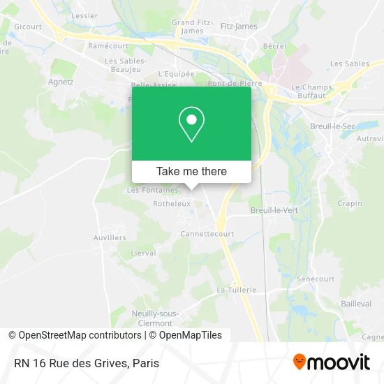 RN 16 Rue des Grives map