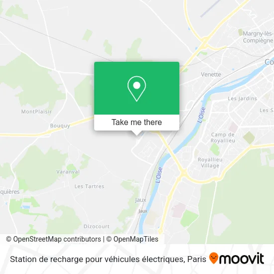 Station de recharge pour véhicules électriques map