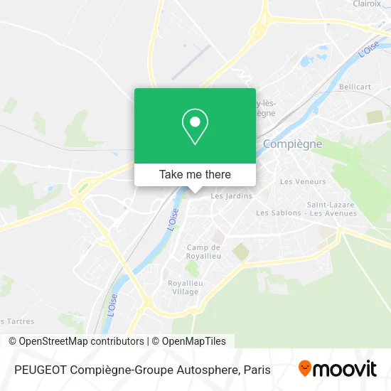 PEUGEOT Compiègne-Groupe Autosphere map