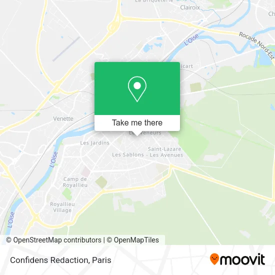 Confidens Redaction map