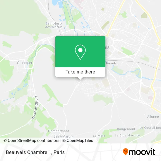 Beauvais Chambre 1 map