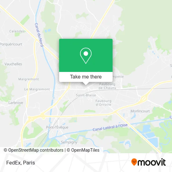 FedEx map