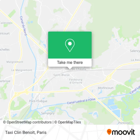 Taxi Clin Benoît map