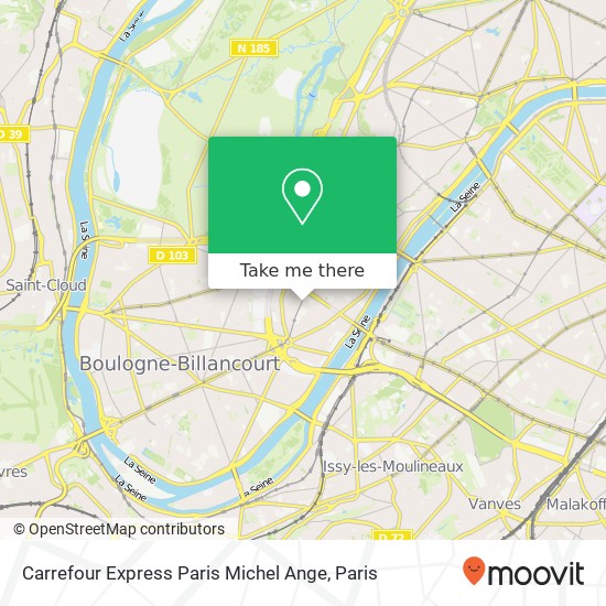 Mapa Carrefour Express Paris Michel Ange