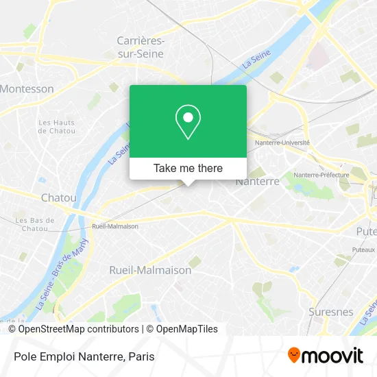 Pole Emploi Nanterre map