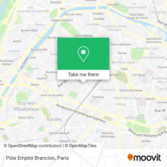 Pôle Emploi Brancion map