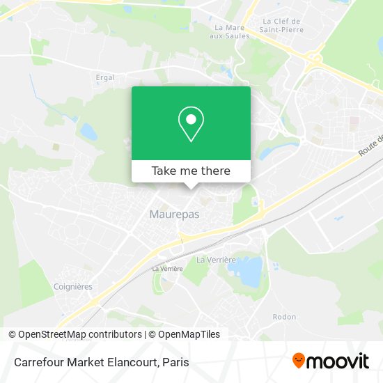 Mapa Carrefour Market Elancourt