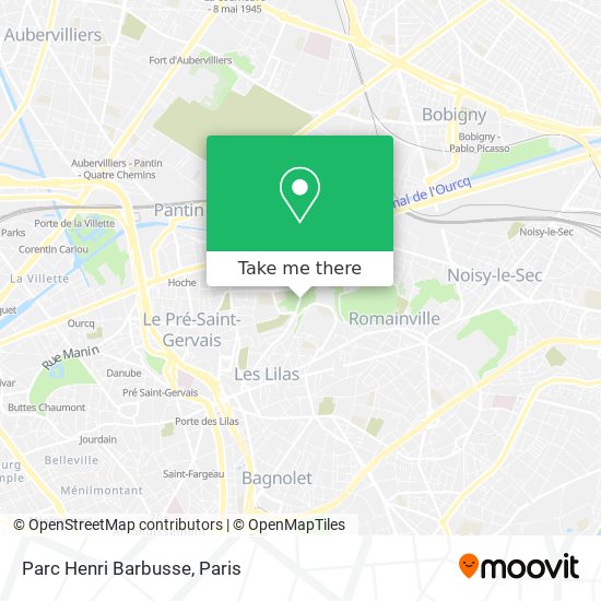 Mapa Parc Henri Barbusse