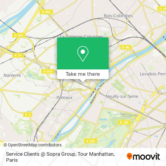 Mapa Service Clients @ Sopra Group, Tour Manhattan