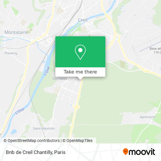Bnb de Creil Chantilly map