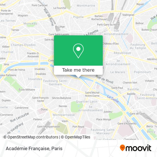 Académie Française map