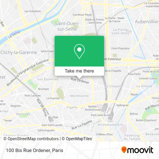 100 Bis Rue Ordener map