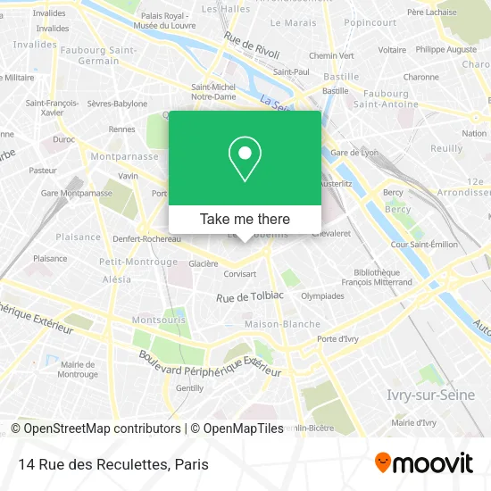 14 Rue des Reculettes map