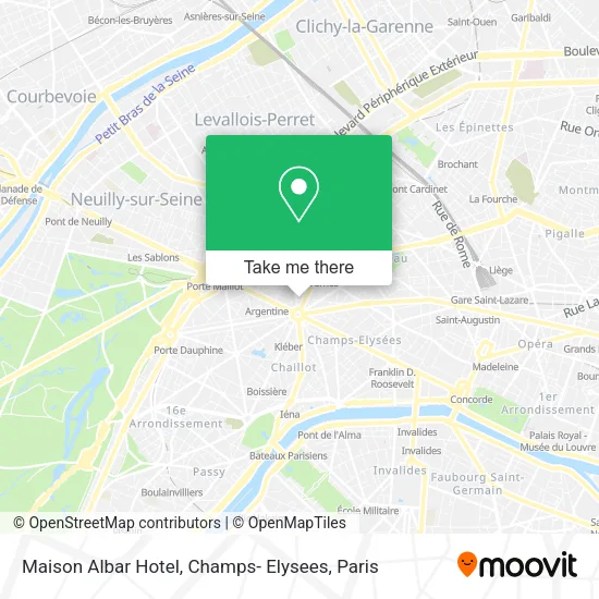 Maison Albar Hotel,  Champs- Elysees map