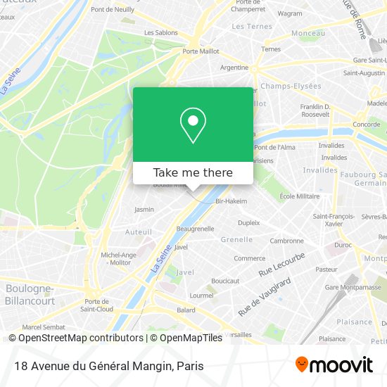 18 Avenue du Général Mangin map