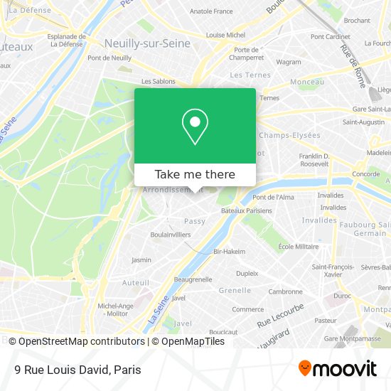 Mapa 9 Rue Louis David