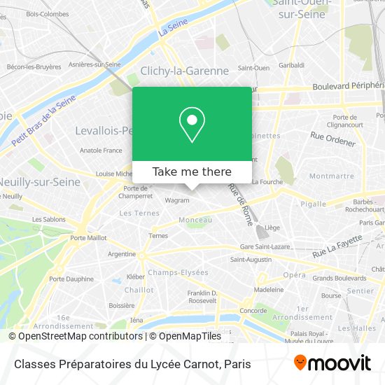 Classes Préparatoires du Lycée Carnot map