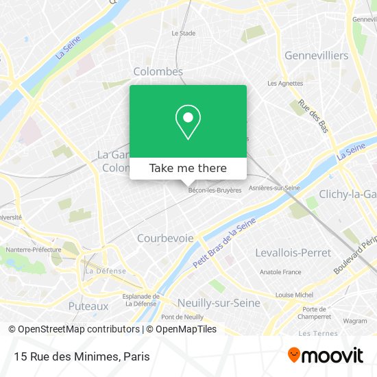 Mapa 15 Rue des Minimes