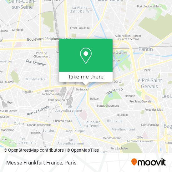 Mapa Messe Frankfurt France