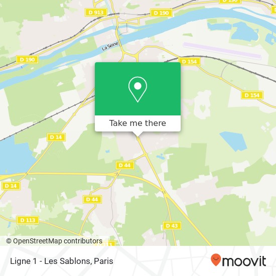 Mapa Ligne 1 - Les Sablons