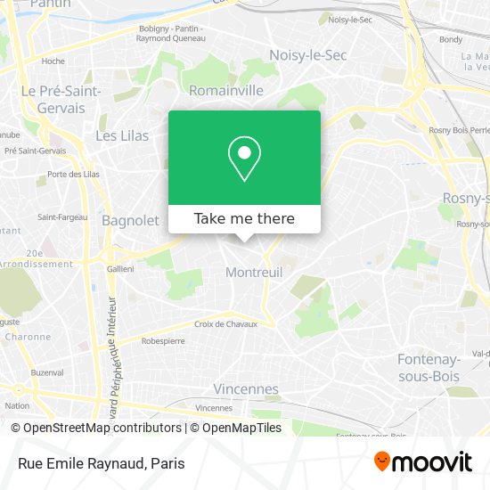 Mapa Rue Emile Raynaud