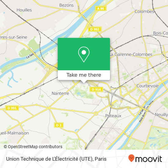 Mapa Union Technique de L'Électricité (UTE)