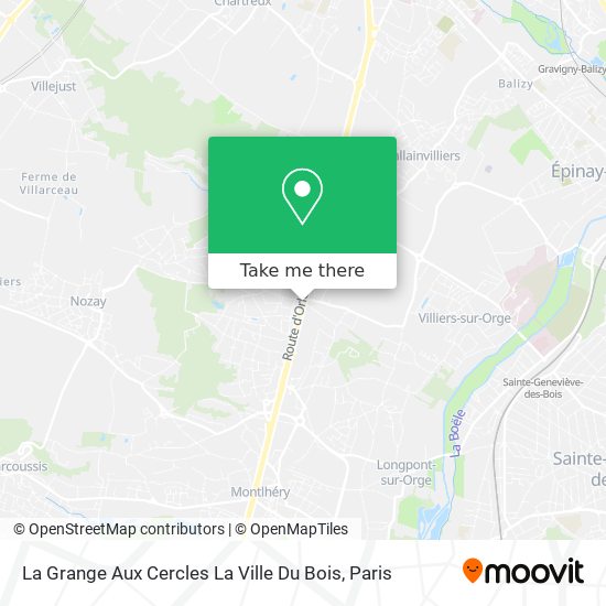 Mapa La Grange Aux Cercles La Ville Du Bois