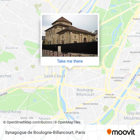 Synagogue de Boulogne-Billancourt map