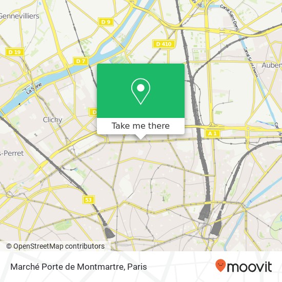 Marché Porte de Montmartre map