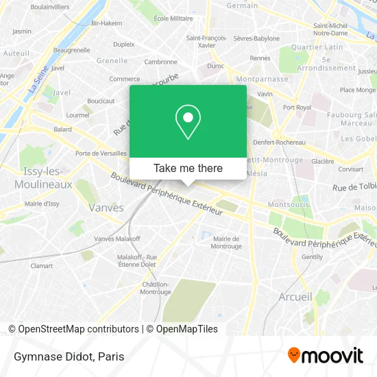Gymnase Didot map