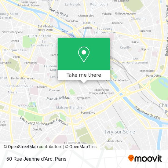 Mapa 50 Rue Jeanne d'Arc
