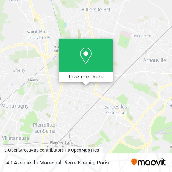 Mapa 49 Avenue du Maréchal Pierre Koenig