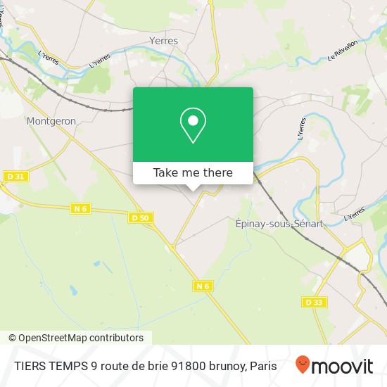 Mapa TIERS TEMPS 9 route de brie 91800 brunoy