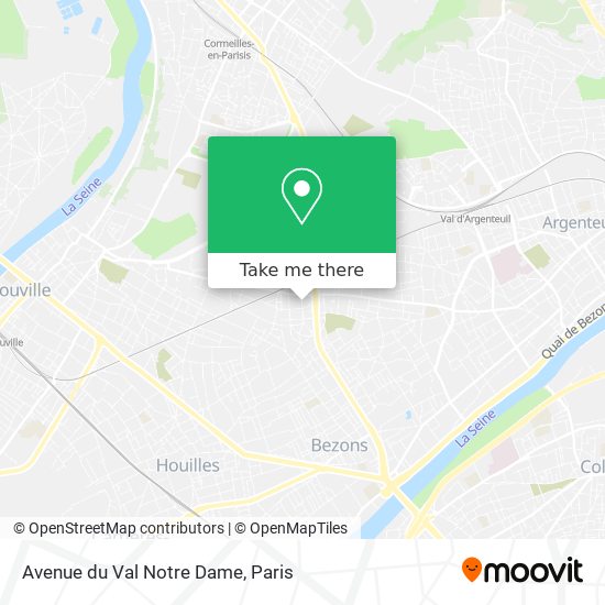 Mapa Avenue du Val Notre Dame