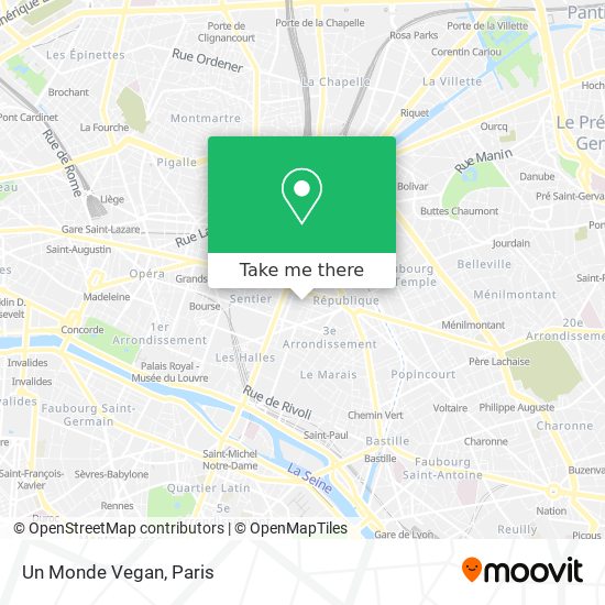 Un Monde Vegan map