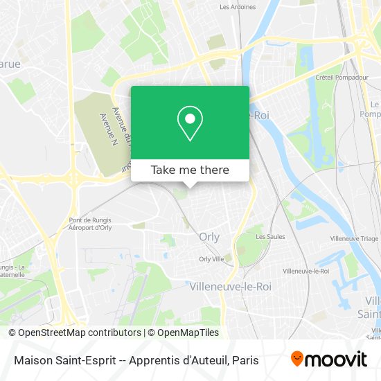 Mapa Maison Saint-Esprit -- Apprentis d'Auteuil