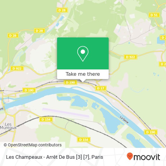 Les Champeaux - Arrêt De Bus [3] [7] map
